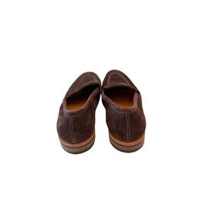 John Lobb Mens Brown Leather Slip On Loafer Casual Shoes Size 10.5